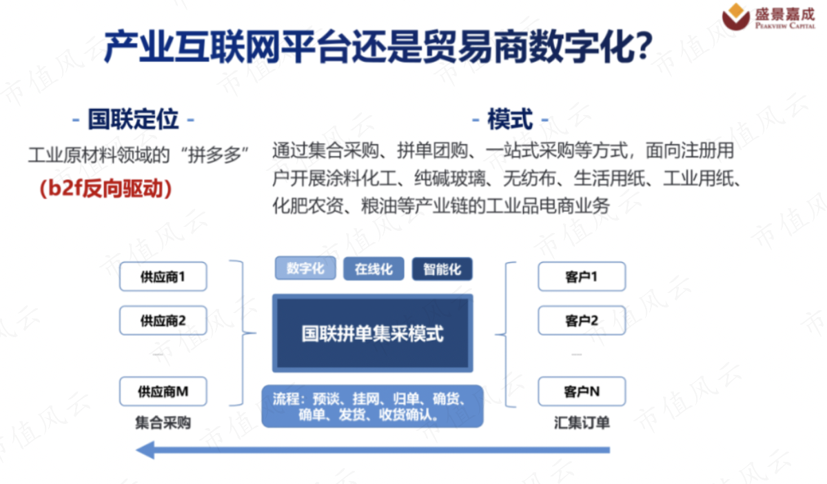（《国联股份：到底是产业互联网，还是数字化贸易商？｜盛景彭志强》）