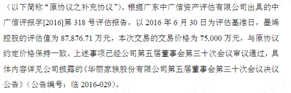 （来源：关于北京墨烯控股集团股份有限公司业绩承诺实现情况的说明）