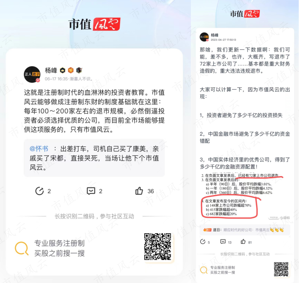 （注：专为注册制服务的市值风云APP）